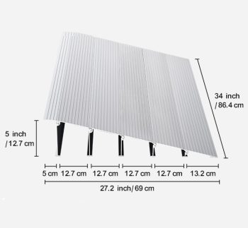 Versatile Aluminum Threshold Ramps for Vehicles and Mobility – Customizable Solutions - 34"L x 27"W x 5"H