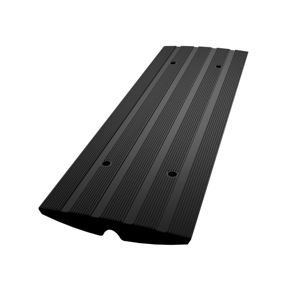 Tuuertge Curb Ramp 16cm Rubber Road Along The Slope Portable Rubber Curb Ramps for Car Rubber Ramp Strip Color : Black, Size : 30x60x16cm