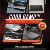 RampFlex Curb Ramp designed for cars, wheelchairs, scooters, and motorcycles to navigate small curbs and lips from 2.5 to 4 inches at home, driveways, and garages.