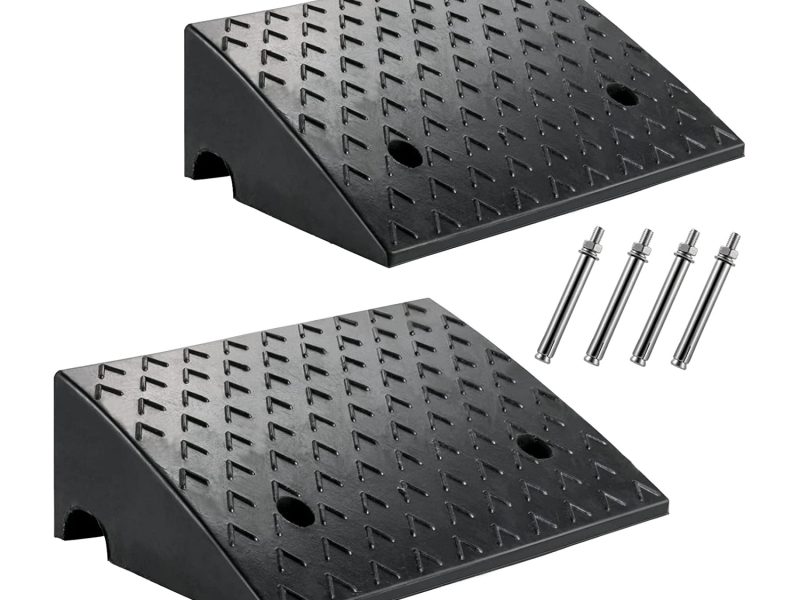 Rubber Curb Ramps - 2 Pack - 3 Sizes Available - 4.3”, 5” & 6 Rise Height