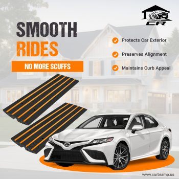 Vehicle ramp kit for smooth driveway entry