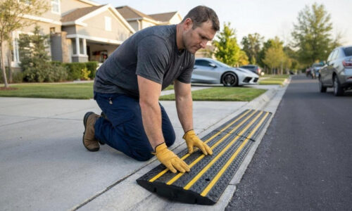 driveway-curb-ramp-installation-steep-driveway-entry-low-car-clearance