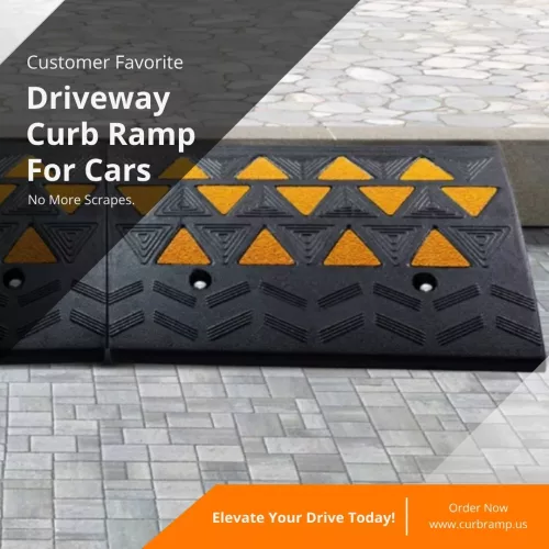 2-Pack Rubber Driveway Ramps for Cars – Sturdy and Slip-Resistant