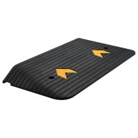 Rubber driveway ramp for seamless vehicle & scooter access