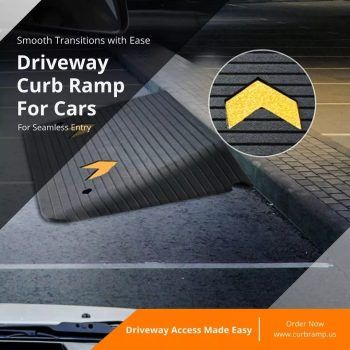 Ramp ramp for easy vehicle clearance access over curbs