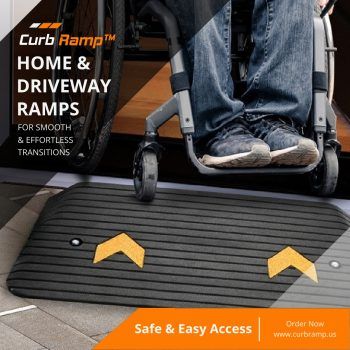 Wheelchair-friendly ramp providing easy home access.