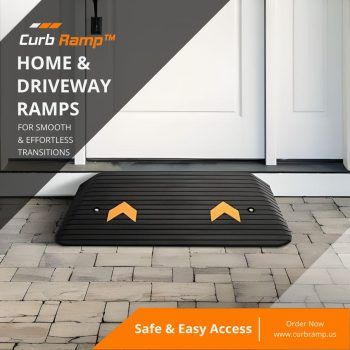 Threshold ramp at home entrance for safe and easy access.