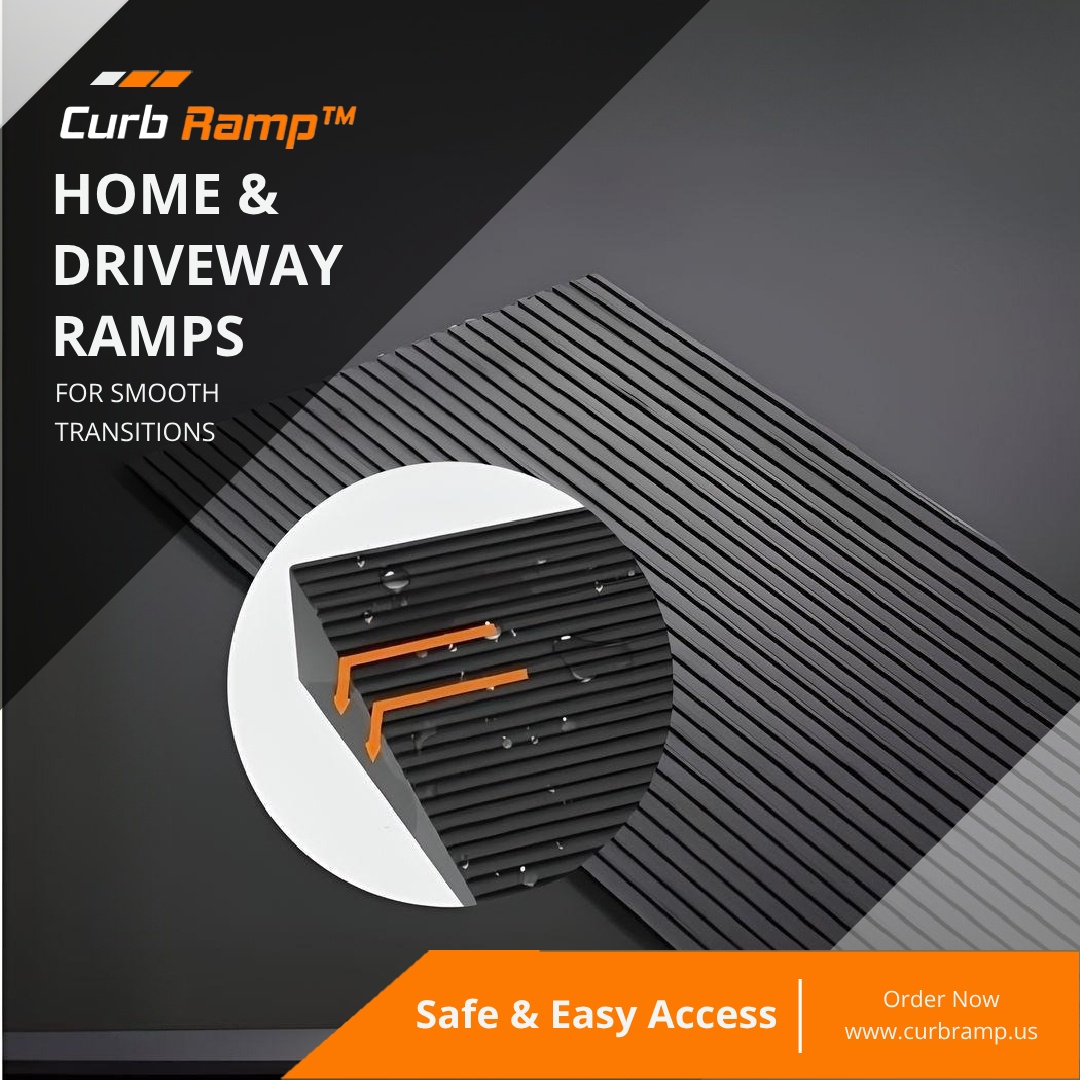 Rubber Ramp for Smooth Home and Driveway Transitions