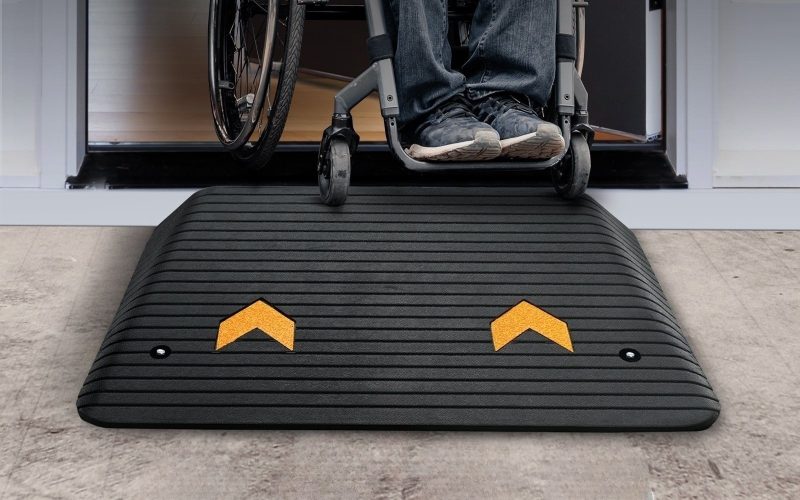 Wheelchair-accessible ramp for smooth entry into driveways
