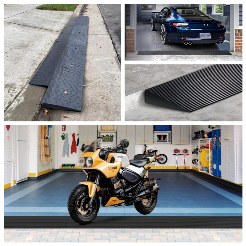 A high-performance driveway ramp providing smooth access for vehicles over curb edges.