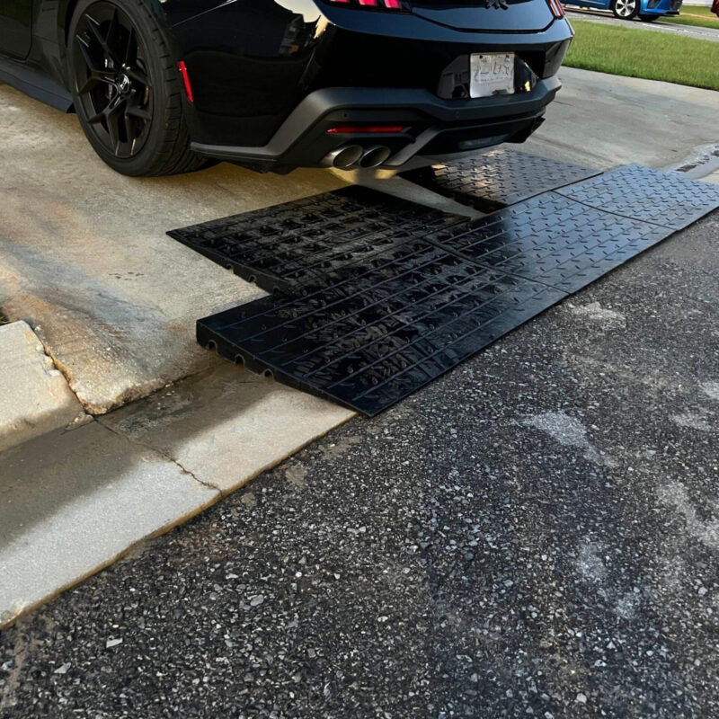 steep-driveway-entry-ramp-bumper-scraping-solution-low-car-clearance