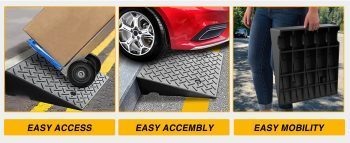 Driveway and shed equipment ramp for hassle-free navigation
