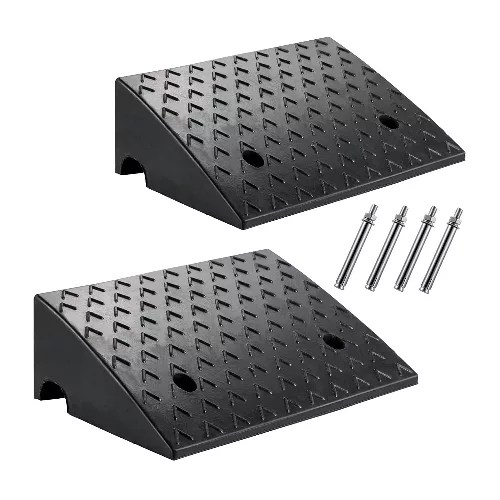 Rubber Curb Ramps – 2 Pack – 3 Sizes Available – 4.3”, 5” & 6″ Rise Height