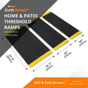 Three different sizes of shed ramps for easy and secure access