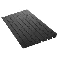 Rubber driveway ramp for steep driveways