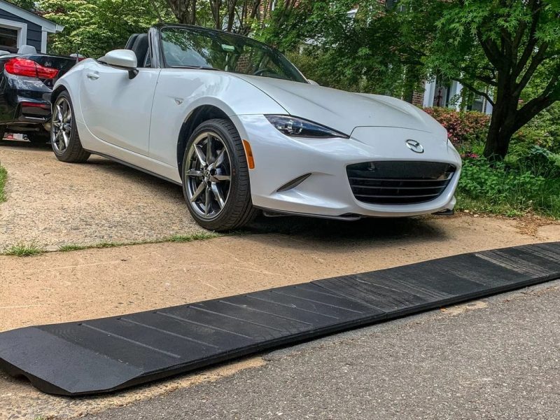 driveway ramp to ease car scraping