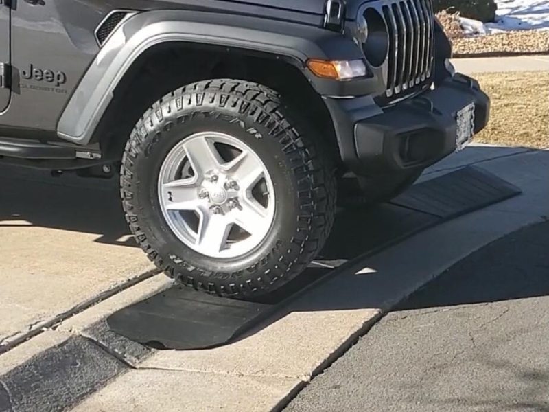 steep driveway ramp for safe vehicle access