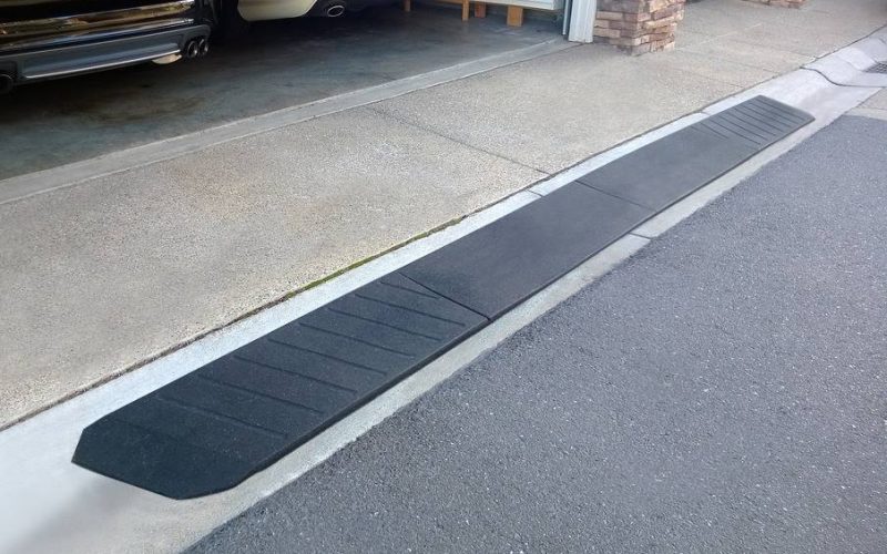 vehicle ramp kit for smooth driveway and garage entry