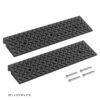 2-Inch Driveway Apron Lip Ramp for Low Car Clearance (2 Pack) Pair of 2-inch rubber driveway entry ramps designed to ease steep apron lips and improve clearance for low cars.